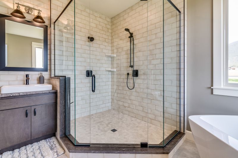 Modern Shower with Glass Doors